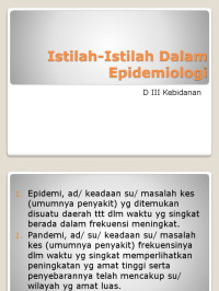 Image of (E) ISTILAH DALAM ILMU EPIDEMIOLOGI