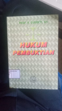 Image of Hukum pembuktian